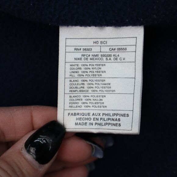 Nike Jacket Mens L Blue Long Sleeve Zipper Pockets High Neck Full Zipper - Picture 4 of 16